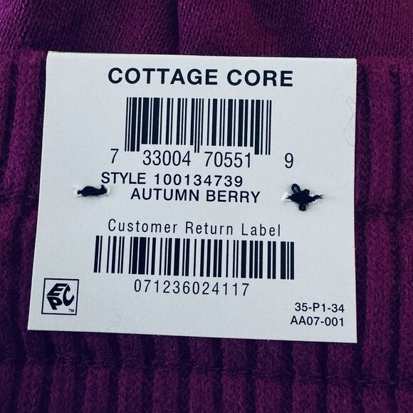 INC Large Flare Knit Sweater Pants Pockets Stretch Autumn Berry Magenta New - Picture 5 of 8